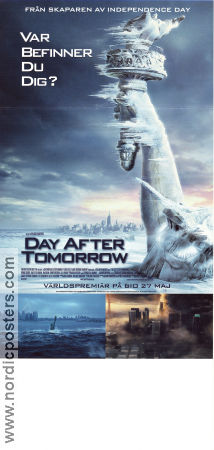 The Day After Tomorrow 2004 movie poster Dennis Quaid Jake Gyllenhaal Emmy Rossum Roland Emmerich