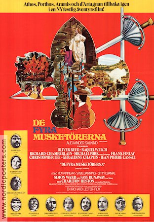 The Four Musketeers: Milady´s Revenge 1974 movie poster Michael York Raquel Welch Oliver Reed Richard Lester
