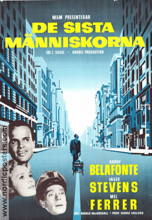 The World the Flesh and the Devil 1959 movie poster Harry Belafonte Inger Stevens Mel Ferrer Ranald MacDougall