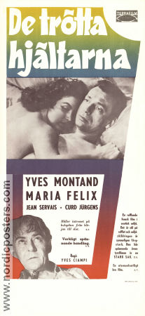 Les héros sont fatigués 1955 movie poster Yves Montand Maria Félix Jean Servais Yves Ciampi