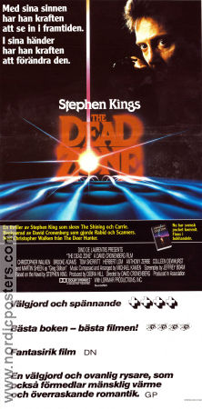 The Dead Zone 1983 movie poster Christopher Walken Brooke Adams Tom Skerritt David Cronenberg Writer: Stephen King