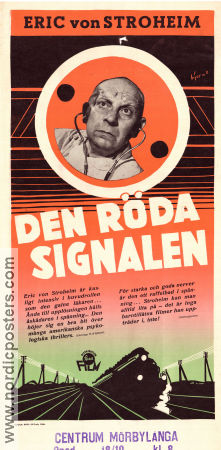 Le signal rouge 1949 movie poster Erich von Stroheim Denise Vernac Frank Villard Ernst Neubach Film Noir