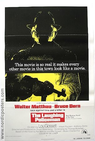 The Laughing Policeman 1973 movie poster Walter Matthau Find more: Martin Beck Writer: Sjöwall-Wahlöö Police and thieves