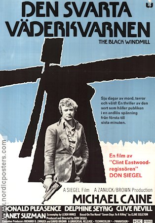 The Black Windmill 1974 movie poster Michael Caine Donald Pleasence Delphine Seyrig Don Siegel