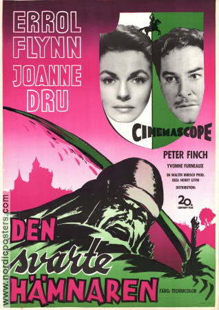 The Dark Avenger 1955 movie poster Errol Flynn Joanne Dru