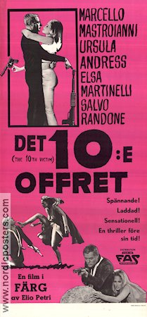 La decima vittima 1965 poster Ursula Andress Elio Petri