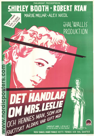 About Mrs Leslie 1954 poster Shirley Booth Daniel Mann