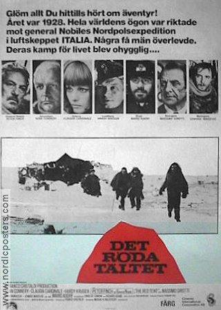 The Red Tent 1969 movie poster Sean Connery Claudia Cardinale Peter Finch Mikhail Kalatozov