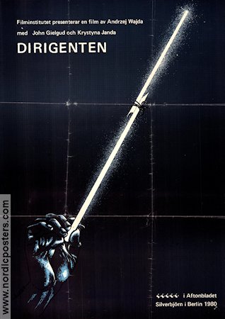 Dyrygent 1980 movie poster John Gielgud Krystyna Janda Andrzej Seweryn Andrzej Wajda Country: Poland
