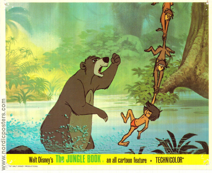 The Jungle Book 1967 lobby card set Baloo Mowgli Phil Harris Wolfgang Reitherman