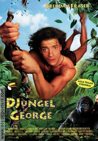 George of the Jungle 1997 movie poster Brendan Fraser Leslie Mann Thomas Haden Church Sam Weisman