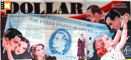 Dollar 1938 movie poster Ingrid Bergman Tutta Rolf Edvin Adolphson Gustaf Molander Eric Rohman art Find more: Large poster