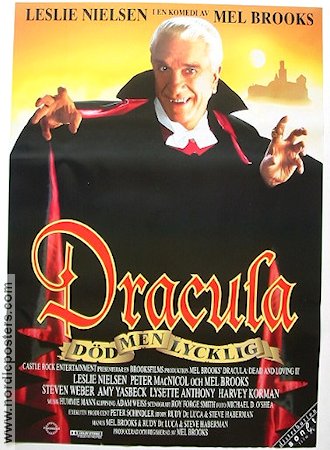 Dracula: Dead and Loving It 1994 movie poster Leslie Nielsen Peter MacNicol Mel Brooks