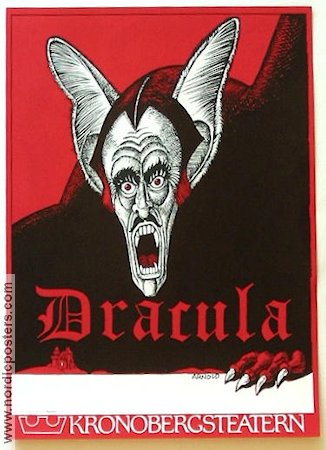 Dracula Kronobergsteatern 1978 poster Poster artwork: Hans Arnold