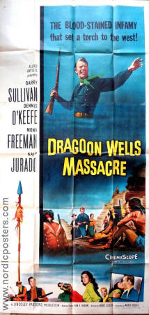 Dragoon Wells Massacre 1957 movie poster Barry Sullivan Dennis O´Keefe Mona Freeman Harold D Schuster Find more: Large Poster