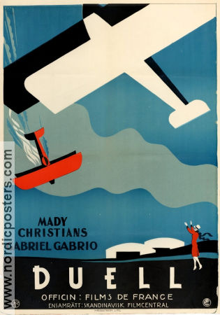 Le duel 1927 movie poster Mady Christians Gabriel Gabrio Jacques de Baroncelli