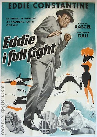 Eddie i full fight 1961 movie poster Eddie Constantine Fabienne Dali