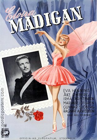 Elvira Madigan 1943 movie poster Eva Henning Åke Ohberg
