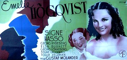 Emelie Högqvist 1939 movie poster Signe Hasso Georg Rydeberg Find more: Large Poster Eric Rohman art