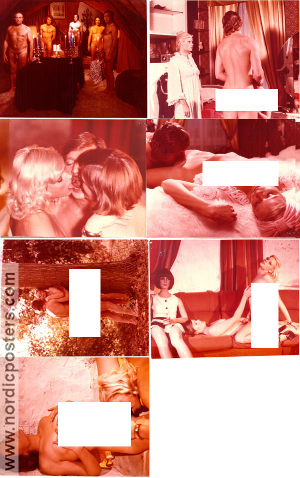 Luxure 1976 lobby card set Karine Gambier Richard Darbois Doris Keen Pierre Danny Max Pécas