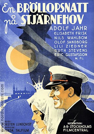 En bröllopsnatt på Stjärnehov 1938 movie poster Adolf Jahr Elisabeth Frisk
