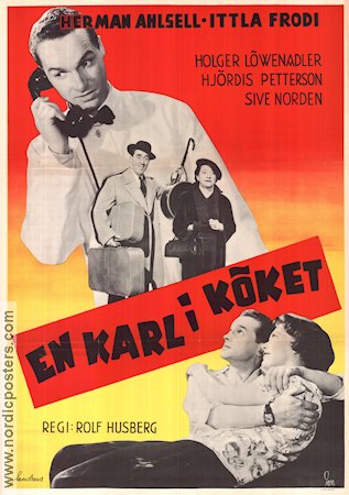 En karl i köket 1954 poster Herman Ahlsell Rolf Husberg