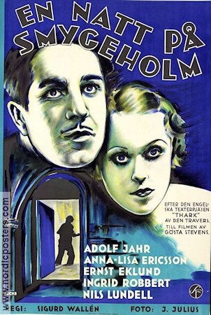 En natt på Smygeholm 1933 movie poster Adolf Jahr Annalisa Ericson