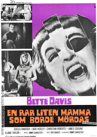 The Anniversary 1969 poster Bette Davis Roy Baker