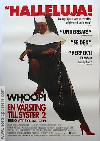 Sister Act 2 1993 movie poster Whoopi Goldberg Maggie Smith