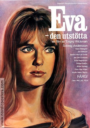 Eva den utstötta 1969 movie poster Solveig Andersson Torgny Wickman
