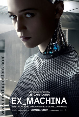 Ex Machina 2014 movie poster Alicia Vikander Domhnall Gleeson Oscar Isaac Alex Garland Robots