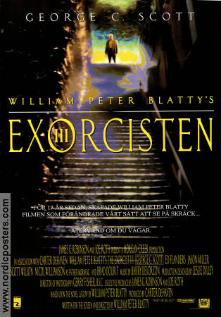 Exorcisten 3 1990 poster George C Scott Ed Flanders Brad Dourif William Peter Blatty