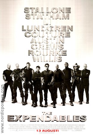 The Expendables 2010 movie poster Sylvester Stallone Dolph Lundgren Jason Statham