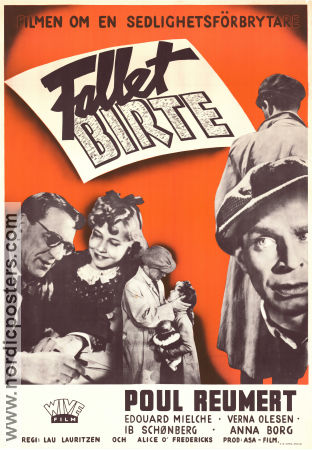 Affaeren Birte 1945 poster Poul Reumert Lau Lauritzen
