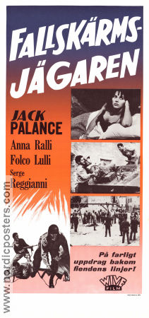 Fallskärmsjägaren 1962 poster Jack Palance Giovanna Ralli Serge Reggiani Leopoldo Savone