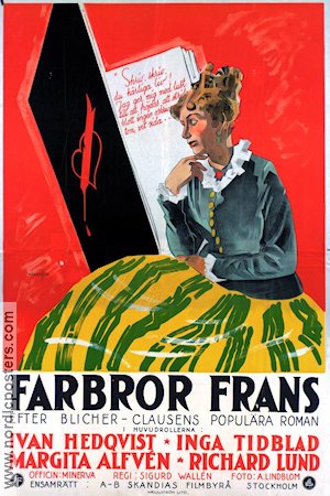 Farbror Frans 1926 movie poster Ivan Hedqvist Inga Tidblad