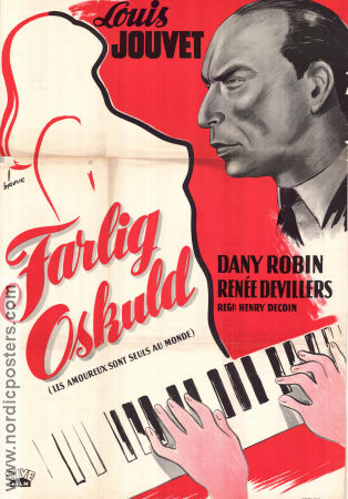 Farlig oskuld 1948 poster Louis Jouvet Renée Devillers Dany Robin Henri Decoin Instrument