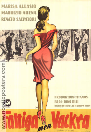 Poveri ma belli 1958 movie poster Marisa Allasio Maurizio Arena Renato Salvatori Dino Risi Ladies Poster artwork: Walter Bjorne
