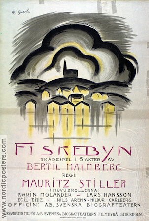 Fiskebyn 1920 movie poster Karin Molander Mauritz Stiller