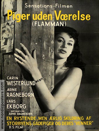 Flamman 1956 movie poster Carin Westerlund