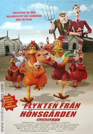 Chicken Run 2000 poster Mel Gibson Nick Park