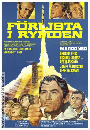 Marooned 1960 poster Gregory Peck John Sturges