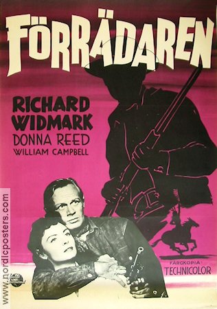 Backlash 1956 movie poster Richard Widmark Donna Reed