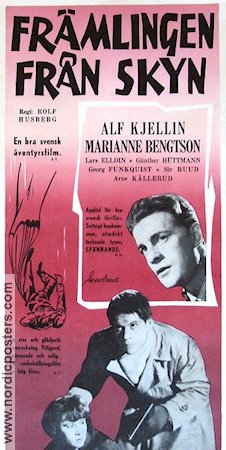 Främlingen från skyn 1956 poster Alf Kjellin
