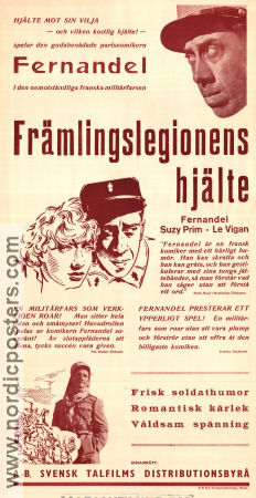 Främlingslegionens hjälte 1936 poster Fernandel R0obert Le Vigan Christian-Jaque