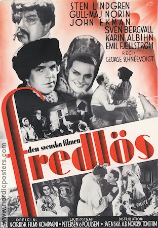 Fredlös 1935 movie poster Sten Lindgren