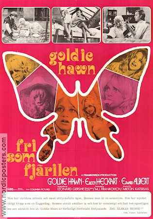 Butterflies Are Free 1972 movie poster Goldie Hawn Edward Albert Eileen Heckart Milton Katselas