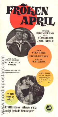 Fröken april 1958 movie poster Lena Söderblom Gunnar Björklund Jarl Kulle Gaby Stenberg Göran Gentele Bikes