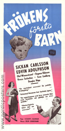 Frökens första barn 1950 poster Sickan Carlsson