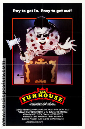 The Funhouse 1983 movie poster Elizabeth Berridge Tobe Hooper